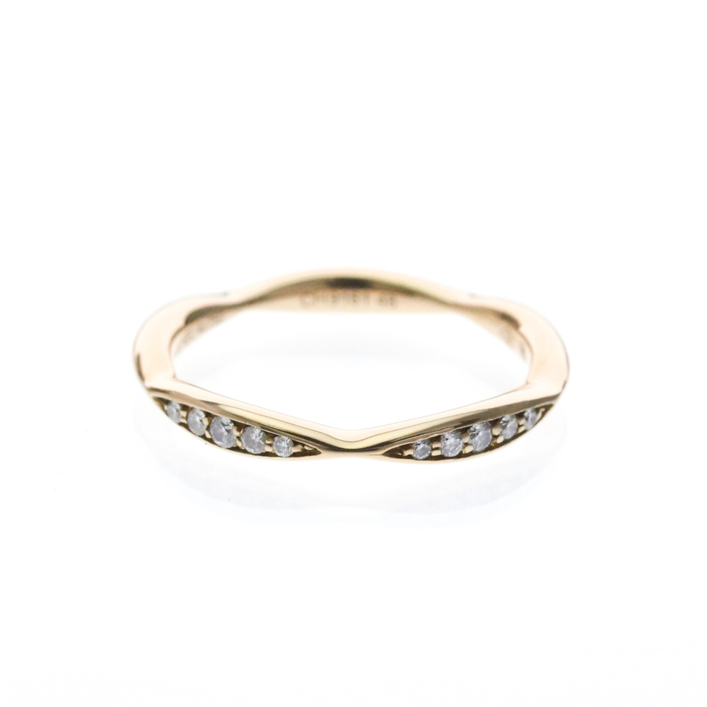 Chanel Camellia Ring With Half Diamonds Pink Gold (18K) Fashion Diamond Band ...